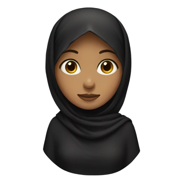 A girl in a black hijab sticker