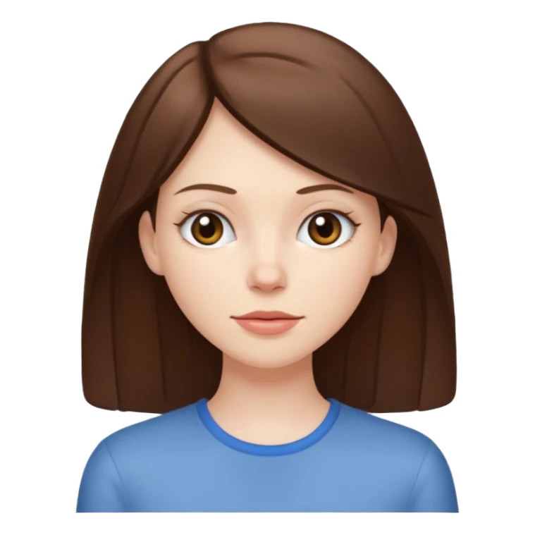 anorexic white girl with brunette hair sticker