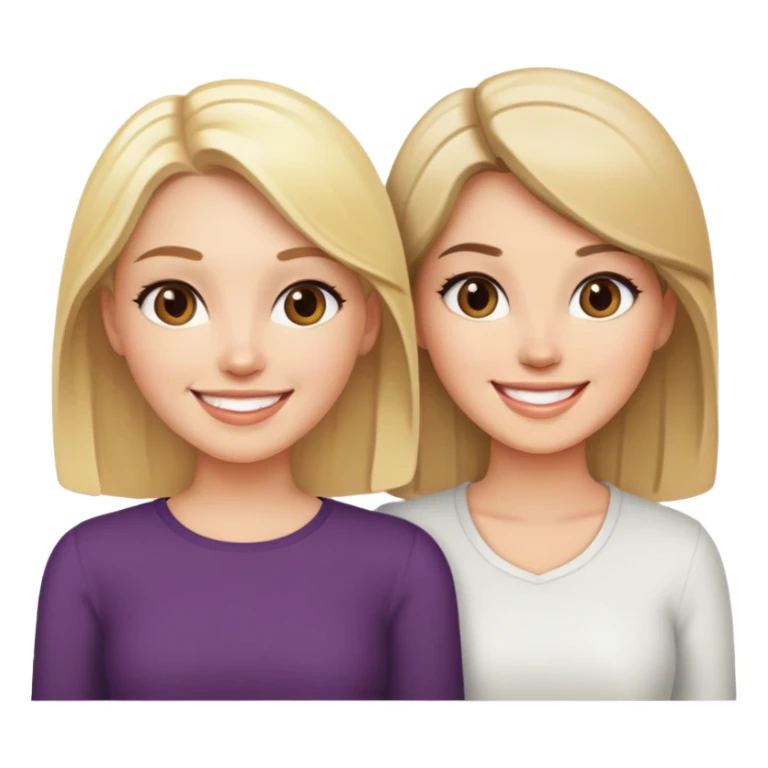 Blonde and brunette best friends women sticker