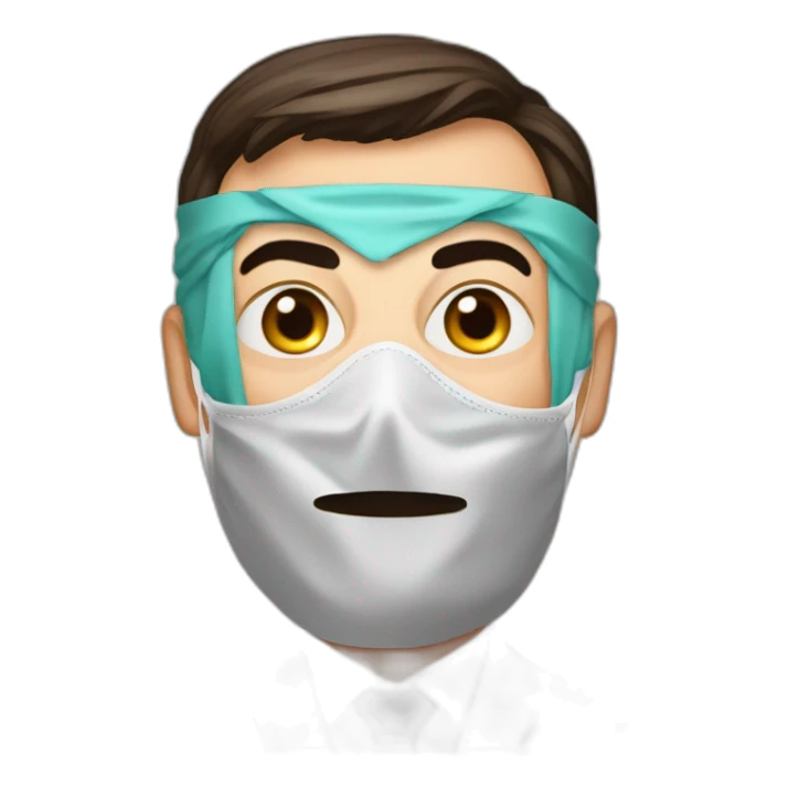 markus söder, the german politician, with a corona mask on sticker