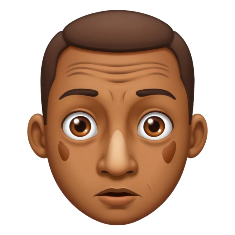 a guy with 2 brown boogers coming out of his nose sticker