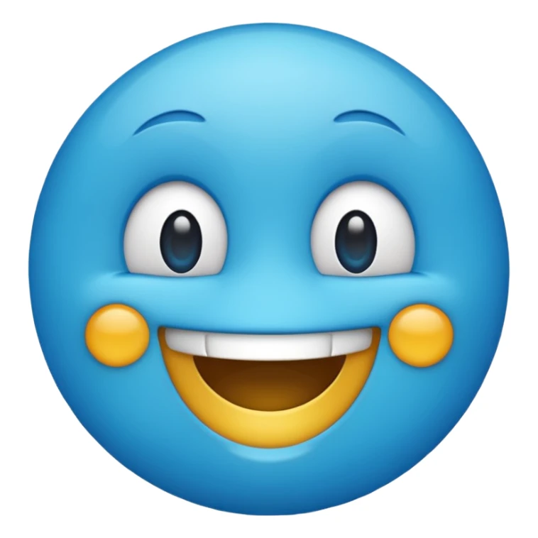 Emoji azul sticker
