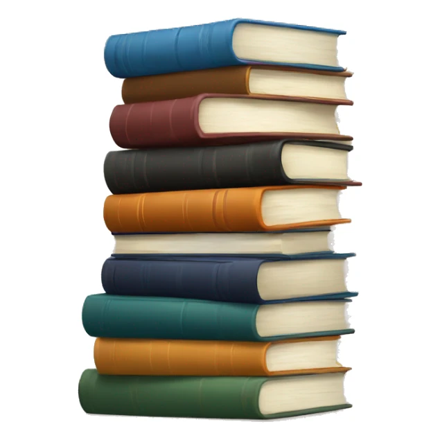 A pile of books that seem human  sticker