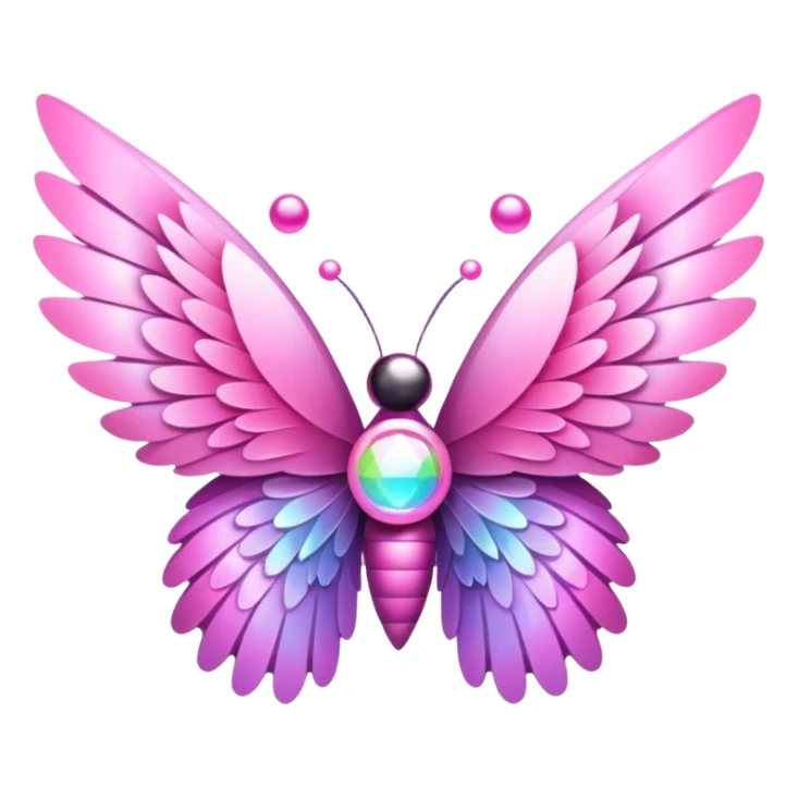 Sparkly little pink pong wings  sticker