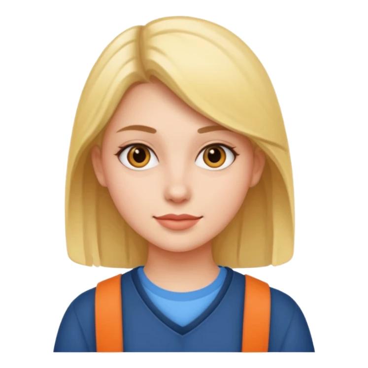 a female college student sticker