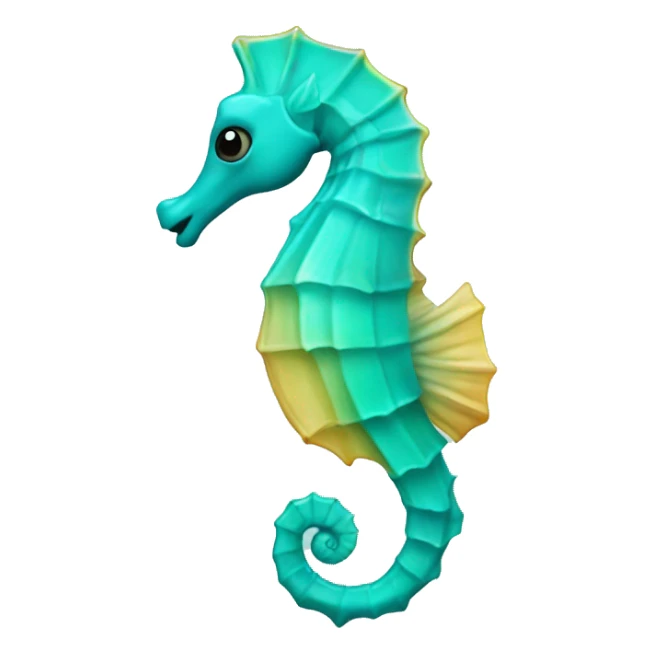 turquoise seahorse sticker