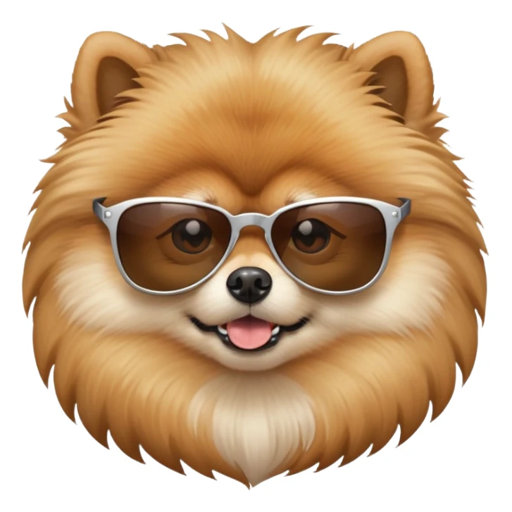 angry pomeranian in cool sunglasses sticker