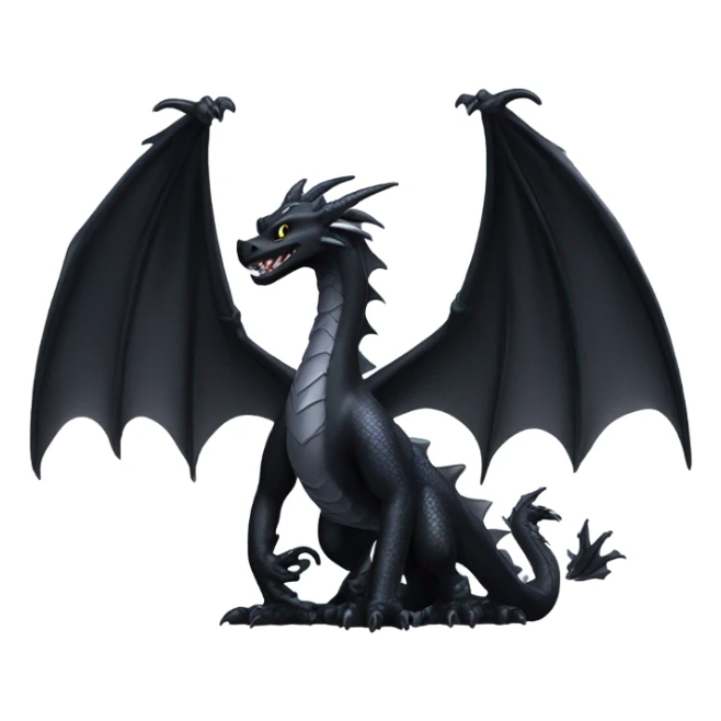 Toothless and his white dragon friend emoji sticker