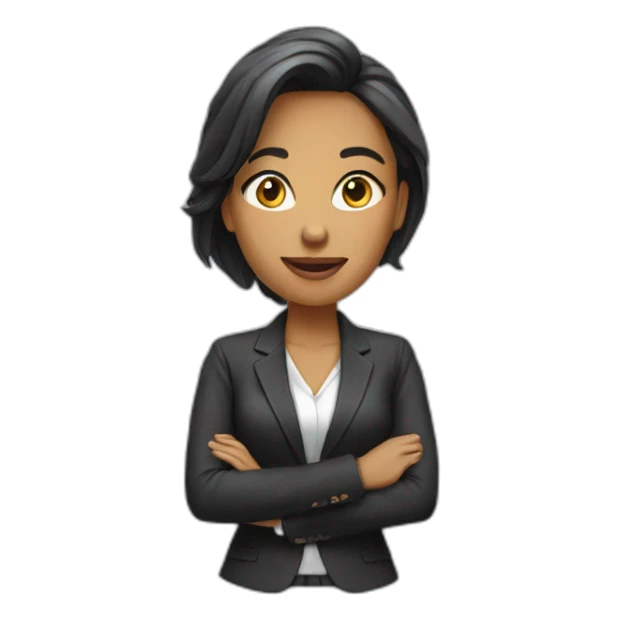 woman in blazer. office sticker