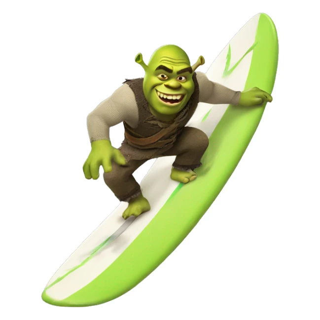Shrek surfing  sticker