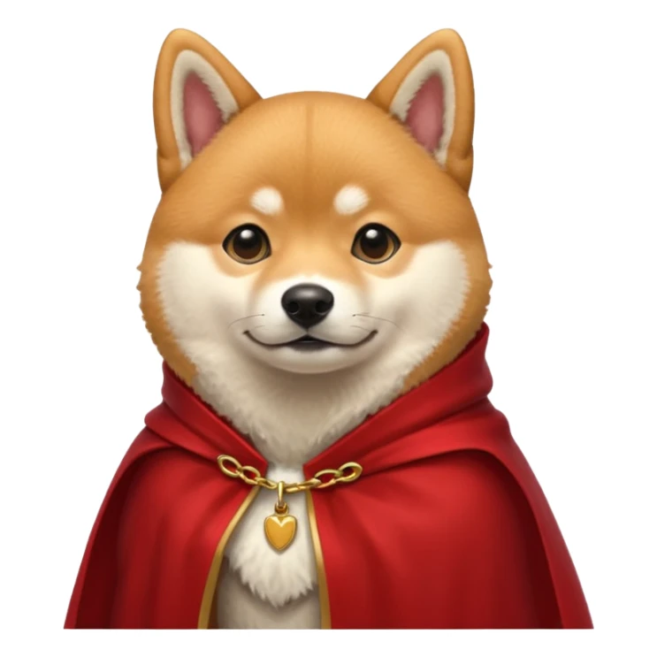Shiba Dog in red collar cloak sticker