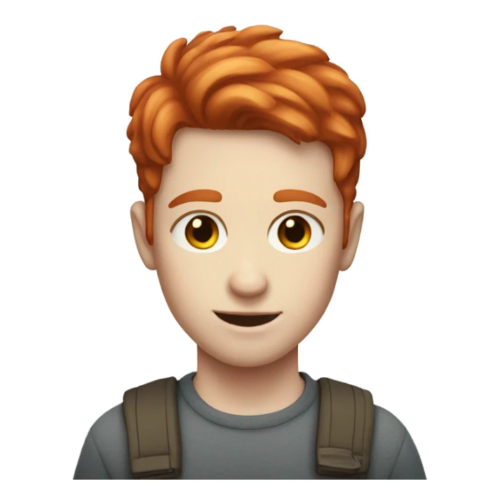 brother with short red hair and pale skin sticker