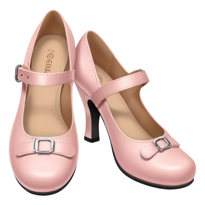 Soft pink Mary Jane shoes sticker