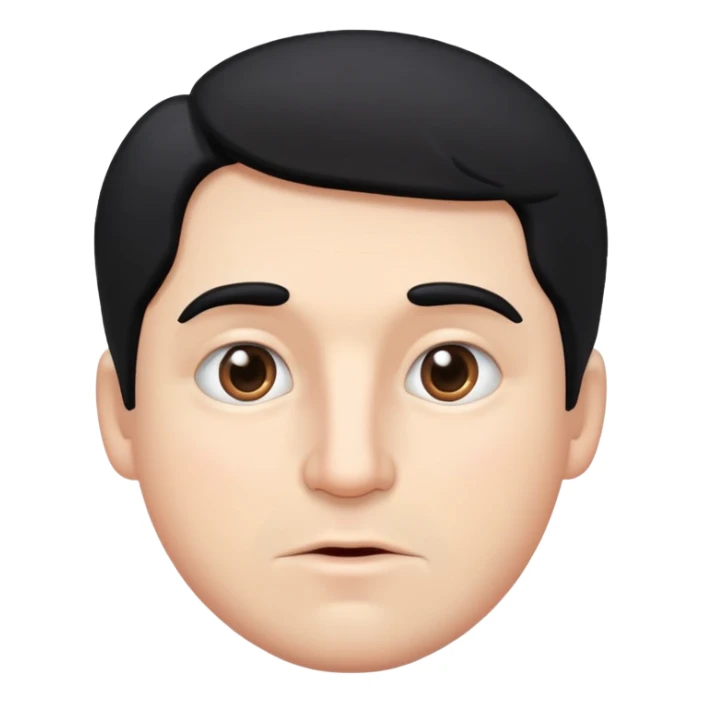 Un hombre blanco de cabello negro con un lunar cerca de la boca sticker