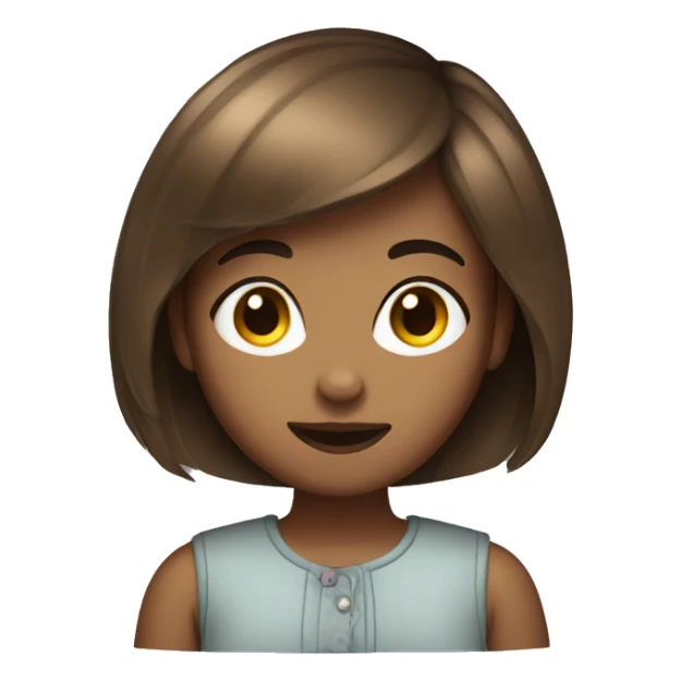 Brown short hair girl sticker