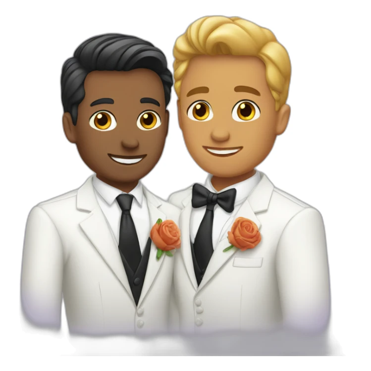 gay grooms white and latino sticker