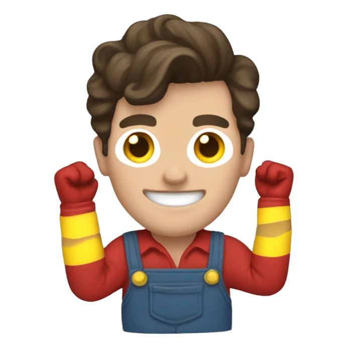 harry style with a flash on the forhead and a red overall  sticker