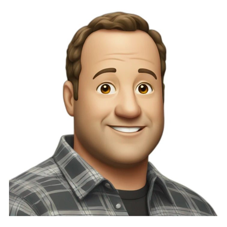 Kevin James in plaid shirt sticker