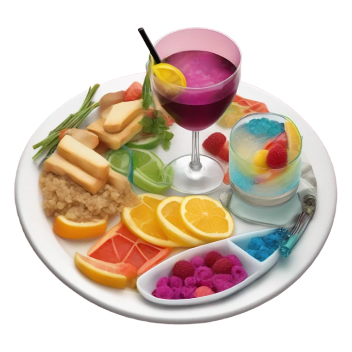 Food and cocktail sticker