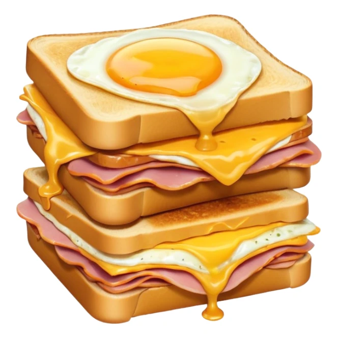 ham egg and cheese sandwich with the egg on the inside sticker