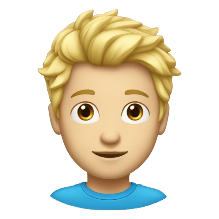 Garçon blond yeux bleu coiffé vers l’avant sticker