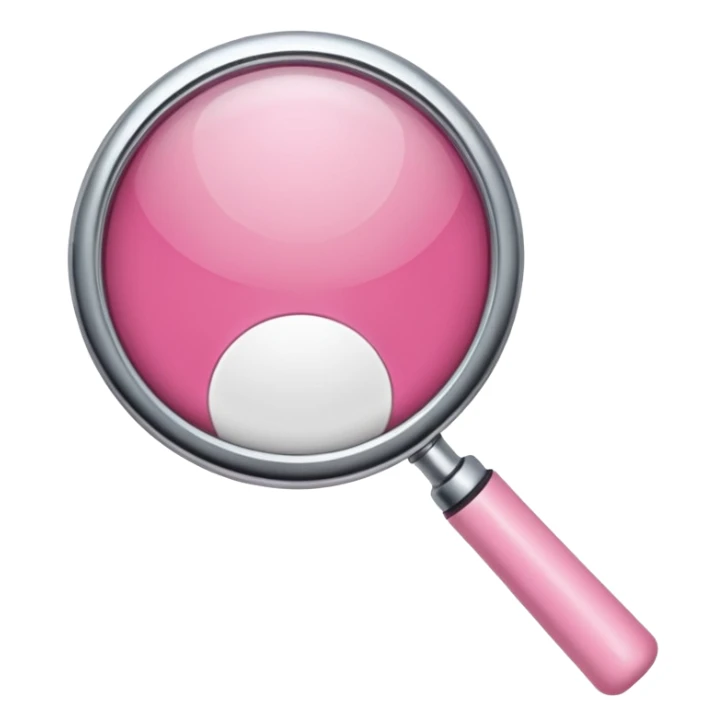 mix light pink dark pink and white girly chrome internet with a magnifying glass sticker