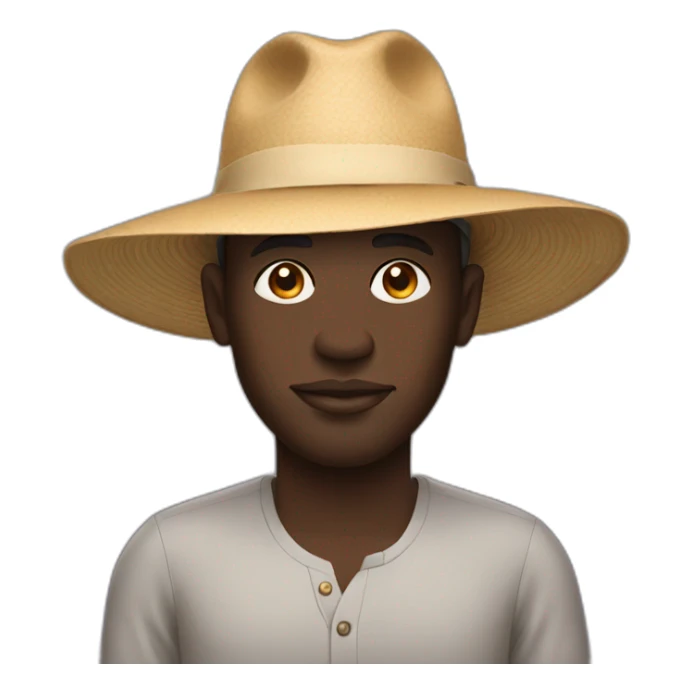 ghanaian man with wide-brimmed hat sticker
