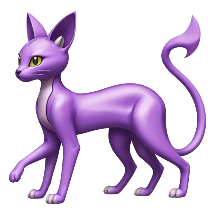 Genesect-Mewtwo-Espeon-Serval-Fakémon-hybrid-creature (full body)  sticker