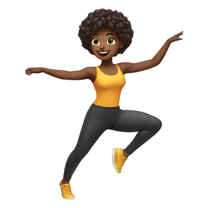 Dancing fitness girl sticker