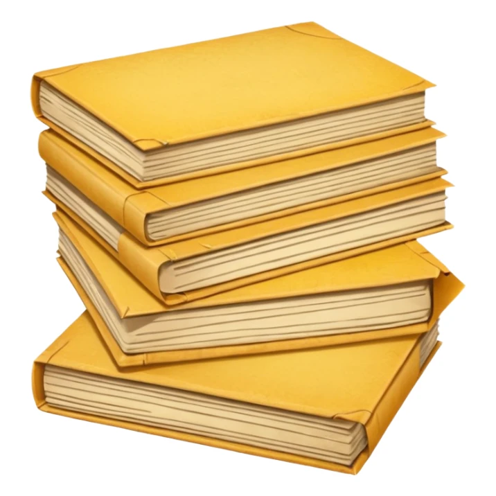 a pile of vintage yellowish papers sticker
