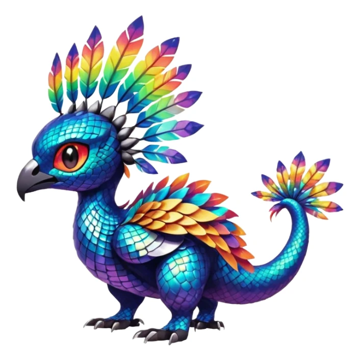 Elemental magical colorful exotic Pokémon-Fakémon-creature sticker