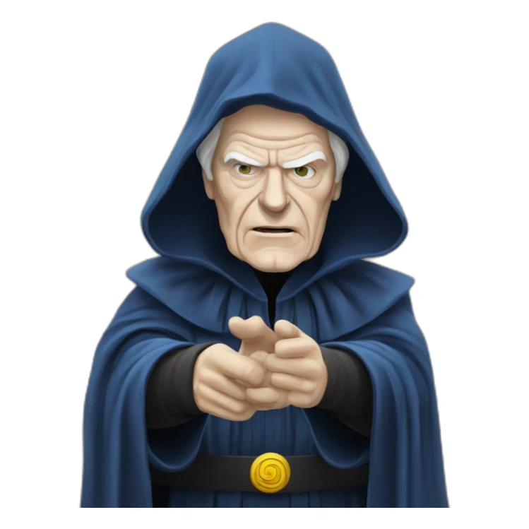 emperor palpatine shooting lightning hand small emoji style sticker