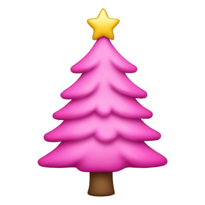 Pink Christmas tree sticker