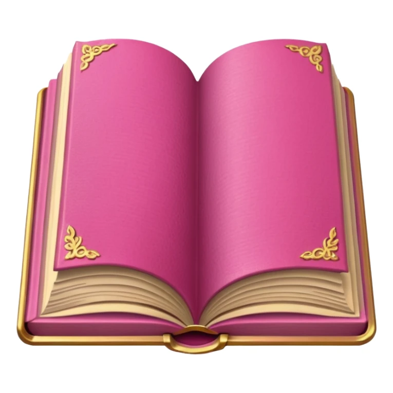An open pink book, details in border
 sticker