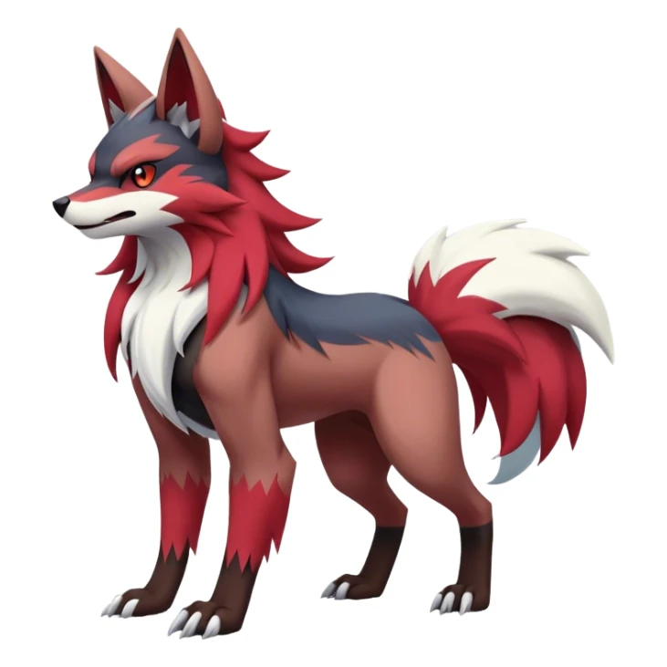 Zoroark-Zorua-Lycanroc-hybrid full body sticker