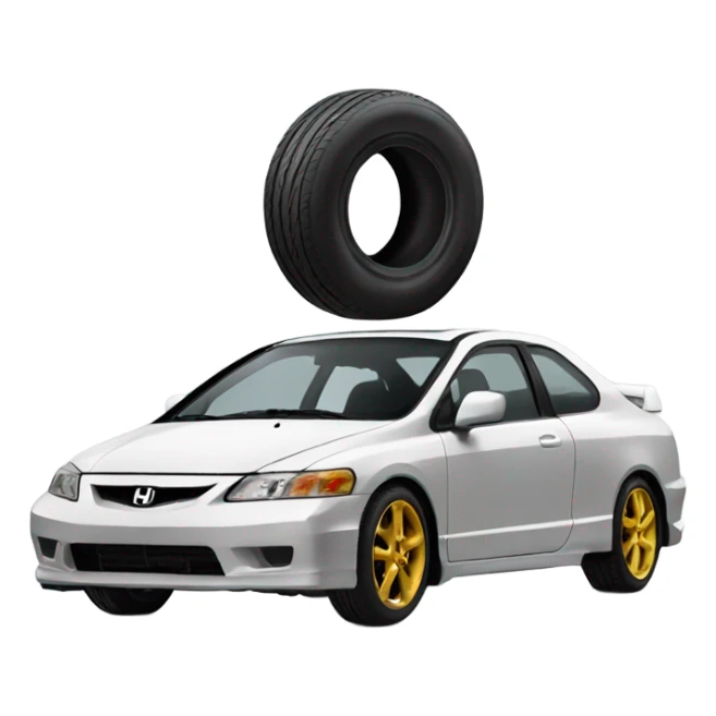 Drag tire Honda civic  sticker