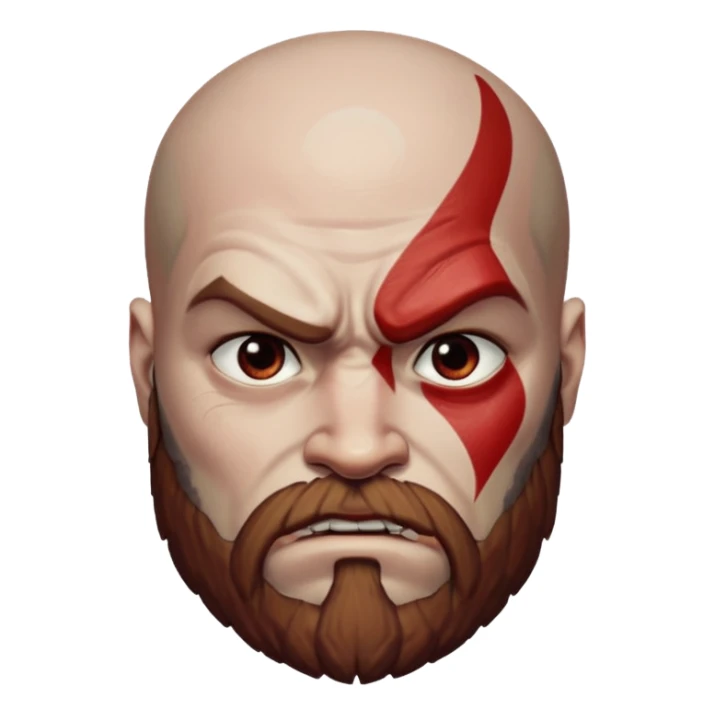 Visage de Kratos du jeu PlayStation sticker