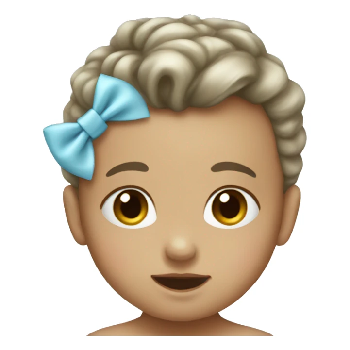 Baby blue bow  sticker