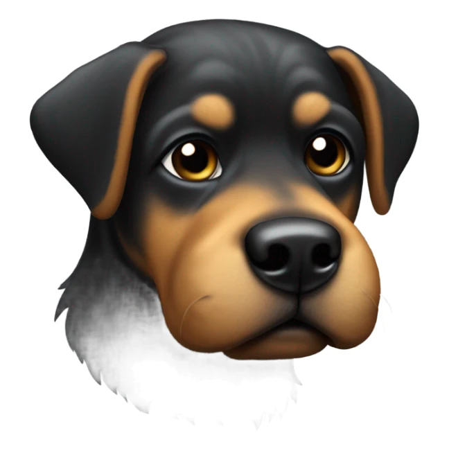 Dog with stain black in eyes and ears sticker