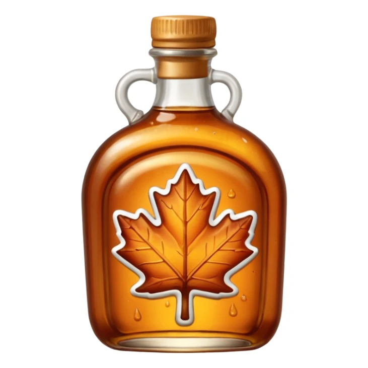 Cute bottle of maple syrup sticker