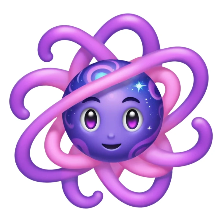 Pokemon legendary purple and pink cosmog sticker