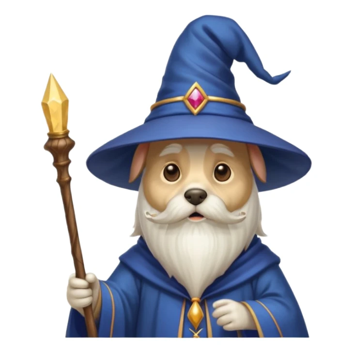 Dog wizard sticker