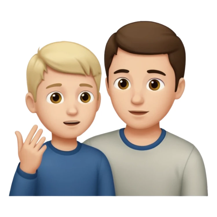 hijo habalndo con padre sticker