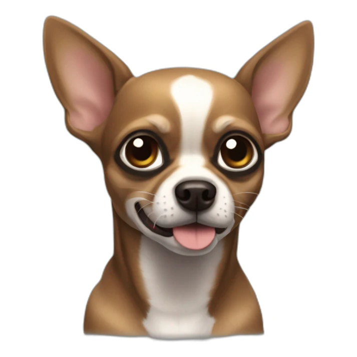 chihuahua negro ladrar muy fuerte sticker