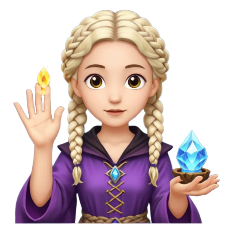 Young sorceress – Braids, sparkling hands





 sticker