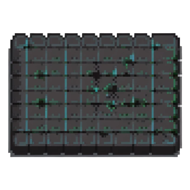 crash mat in perspective, simple and blocky pixel art style sticker
