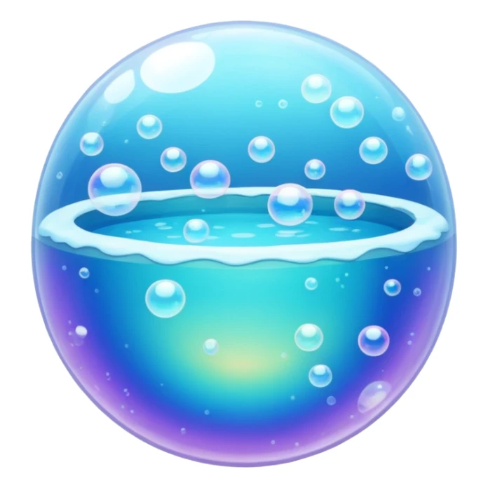 Bubble pool sticker