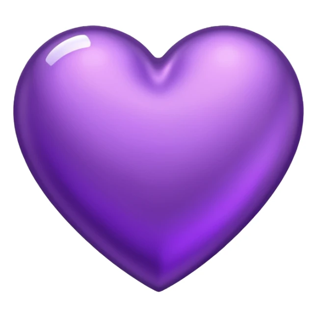 heart with a metallic purple finish sticker