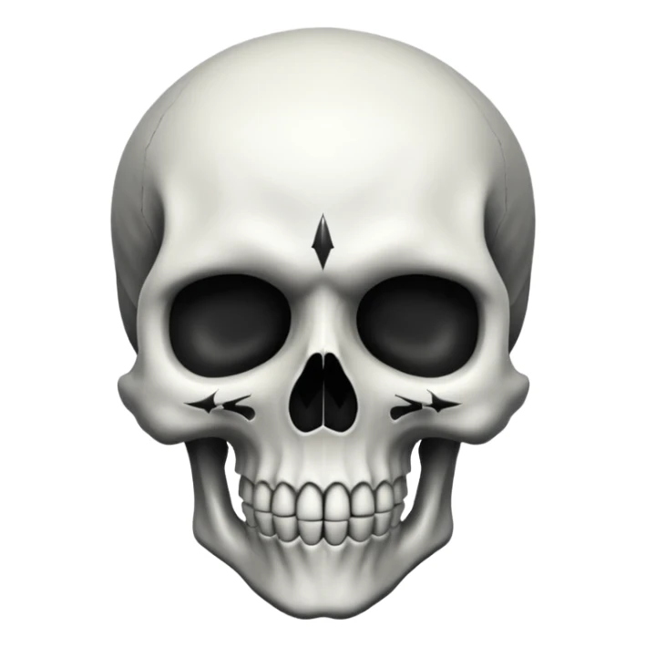 Wiz 101 casting sigil black and white death skull   inspired school sticker