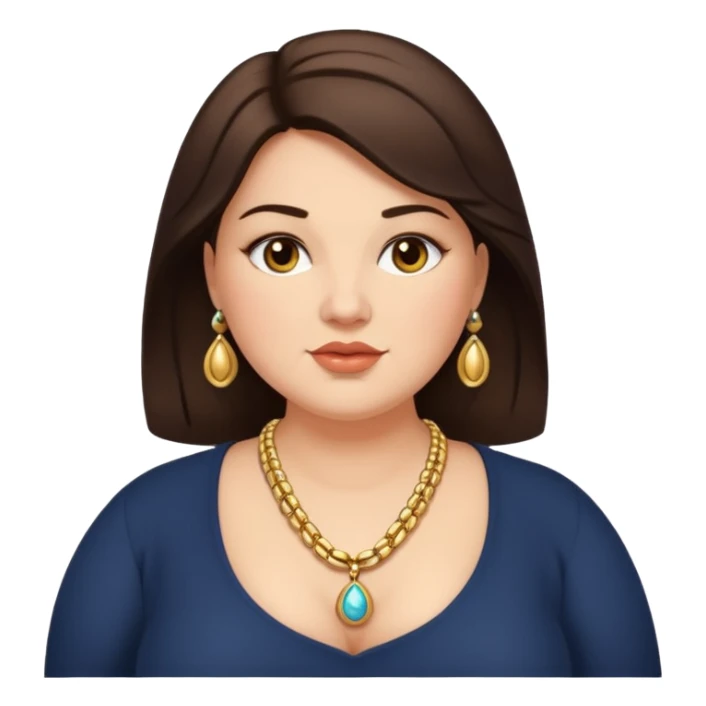 fat handsome rich brunette woman sticker
